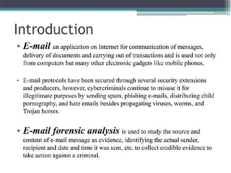 Unit-V E-mail forensics tools - Introduction an application on Internet ...