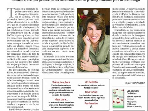 Sabina Berman and her new success: "Darwin's God"