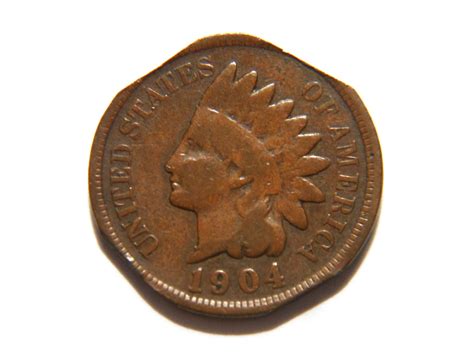1904 Indian Head Cent with **4** Clipped Planchet Errors on the same ...