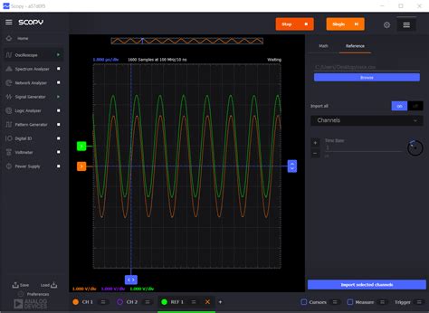Scopy Oscilloscope [Analog Devices Wiki]