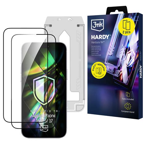 2x Tempered glass screen protector with applicator for Apple iPhone 16 ...