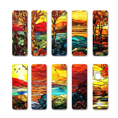 Clawcrafts Exquisite Set of 10 Mandala Design Bookmarks- Motivational ...