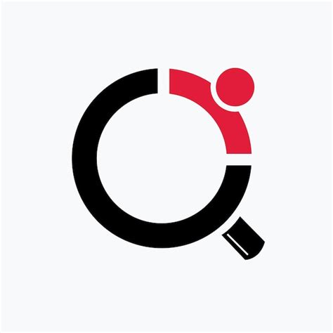 Magnifying glass logo people finder infinity searching vector | Premium ...