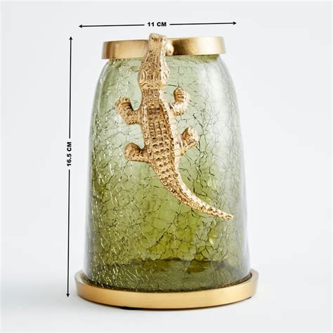 Buy Tropical Glass Crocodile Textured Vase from Home Centre at just INR ...