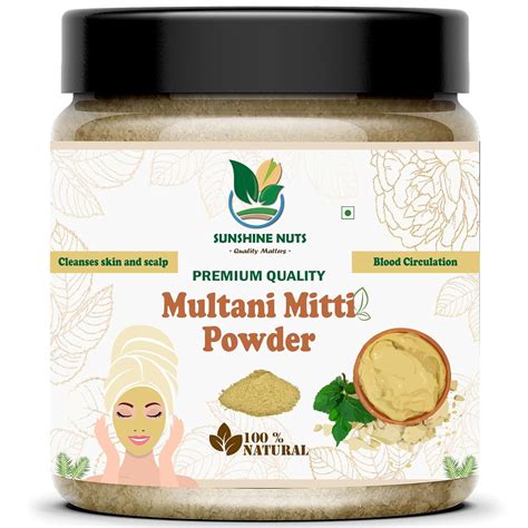 Sunshine Nuts 100% Pure Natural Multani Mitti Powder Skin Face Clays ...