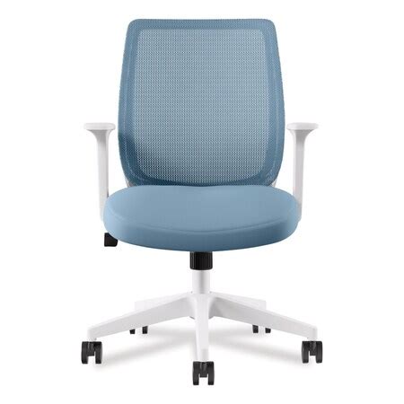 Union & Scale Essentials Mesh Back Fabric Task Chair with Arms, Seafoam ...
