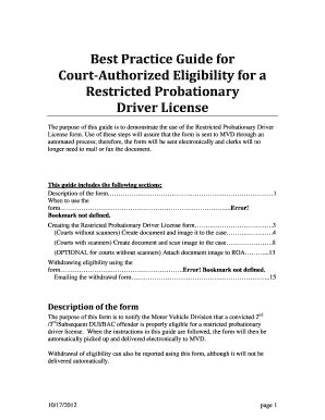 Fillable Online courts mt Creating the Restricted Probationary Driver ...
