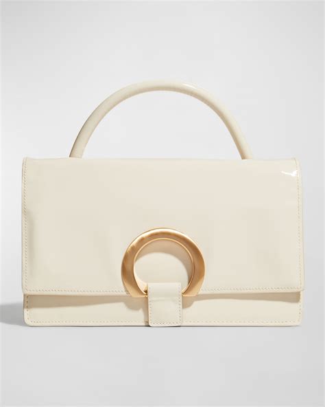 Cult Gaia Chiara Mini Ring Rattan & Faux-Leather Crossbody Bag | Neiman ...