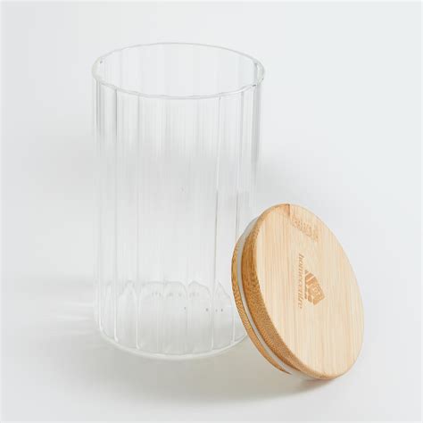 Buy Spinel Storage Glass Canister with Bamboo Lid - 700ml from Home ...