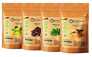 HerbsLand® Pure Bio Organic Amla Reetha Brahmi Leaf Fenugreek Seed ...