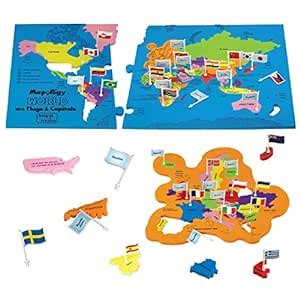 Buy Imagimake Mapology World Flags & Capitals Jigsaw Puzzle |75 Multi ...