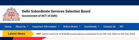 DSSSB Admit Card 2024 Out For Various Posts, Download Link