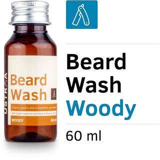 Buy USTRAA Beard Wash Woody - for Men - 60ml - No Sulphate, No Paraben ...