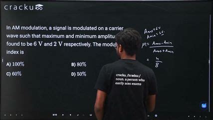 [Video] In AM modulation, a signal is modulated on a carrier wave such ...