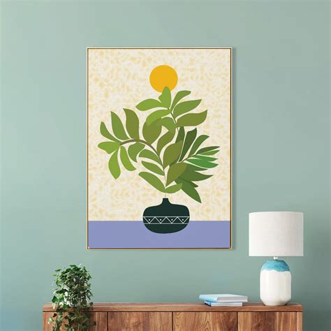 Serene Sunlit Plant Art Canvas Wall Painting – Nestroots
