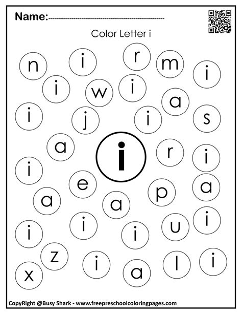 Printable Letter I Worksheets - Letter Structure Basics