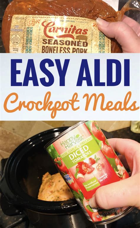 Easy ALDI Crockpot Dinners for Busy Nights - Glitter On A Dime