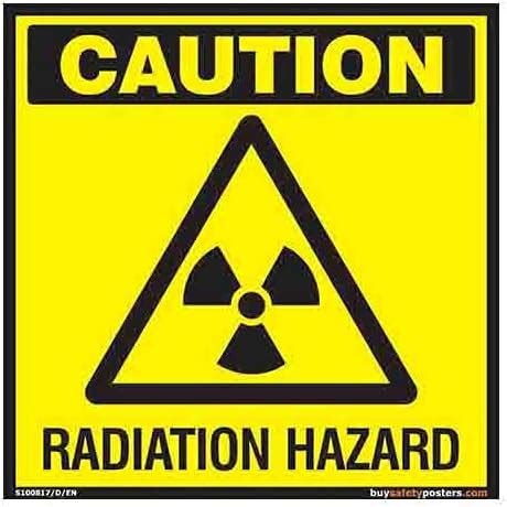 buysafetyposters.com - Radiation Hazard Sign In English - PVC Sticker ...