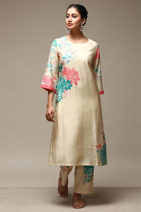 Aqua Viscose Straight Printed 2 Piece Set