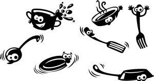 Decoration Designs 39 cm "Funny kitchen tools " decorative Wall Sticker ...