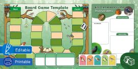 Under the Sea DIY Board Game Template for Earth Day Activity