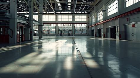 Industrial building interior at fiat cars serbia factory generative ai ...