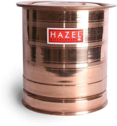 HAZEL Copper Water Storage Tank Pawali, 3 Ltr, Copper Bottled Water ...