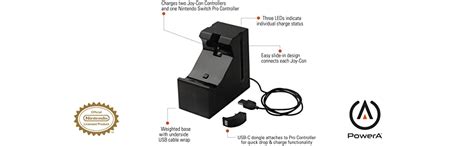 PowerA Joy-Con & Pro Gaming Controller Charging Dock for Nintendo ...