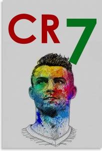 Cristiano Ronaldo CR7 Pastel Colorful Paint Art For Football Lover ...