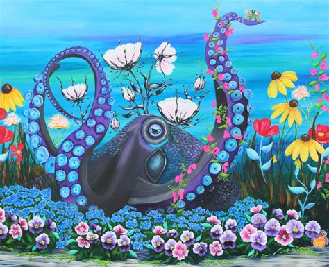 Octopus's Garden Original Art Print for Home Decor, or Octopus Lovers Gift. - Etsy | Art prints ...