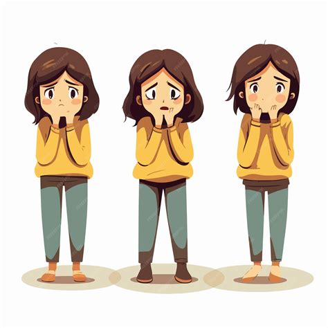 Premium Vector | The poignant expression of woman sadness in vector art ...