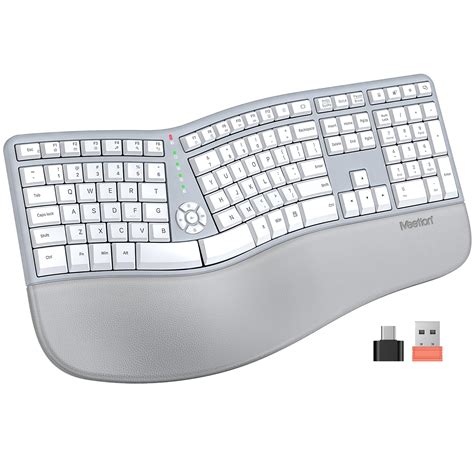 MEETION Ergonomic Keyboard, Split Wireless Keyboard with Cushioned ...