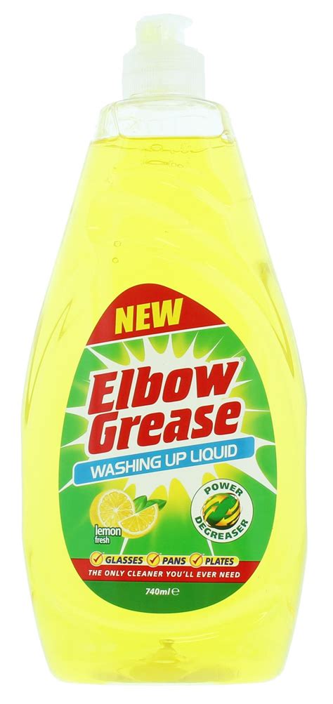 Elbow Grease Washing Up Liquid Lemon 740ml