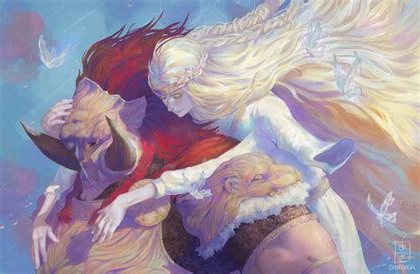 miquella and promised consort radahn (elden ring and 1 more) drawn by ...