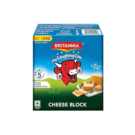 Britannia The Laughing Cow Cheese Block, 400g Pack : Amazon.in: Grocery ...