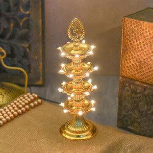 PRABHU DAYAL 4 Layer Electric Gold LED Bulb Light Diya, LED Diya ...