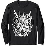 Buy Japanese Oni Cyberpunk Samurai - Fun Techwear Vintage Retro T-Shirt ...