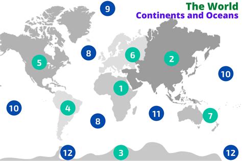 Continents And Oceans Quiz Printable - Printable And Enjoyable Learning