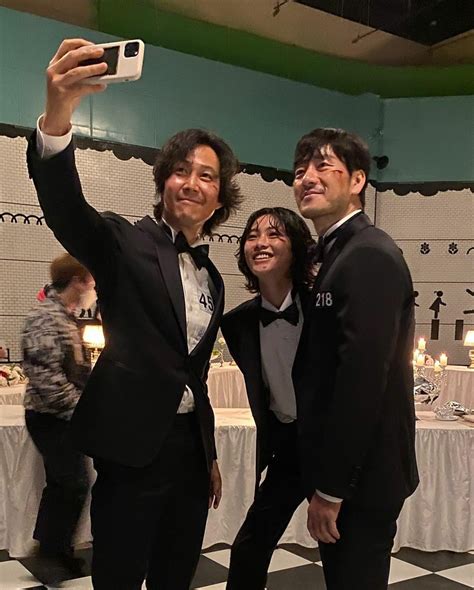 Kang Sae-Byeok, Seong Gi-Hun & Cho Sang Woo from Squid Game | Squid games, Game bts, Squid