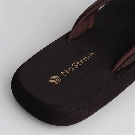 Men’s Earthy Brown Flip Flops – Lightweight Angular Canvas Slippers (A
