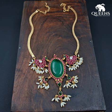 MADHURAMBIGAI KEMP NECKLACE - Queens Jewel Emporium