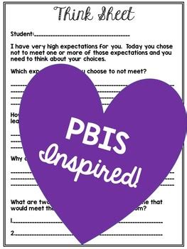 Image result for PBIS Behavior Reflection Sheet