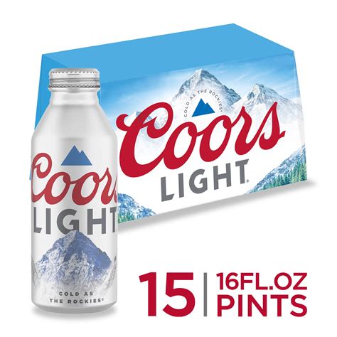 Coors Light Lager Beer, 15 Pack, 16 fl oz Bottles, 4.2% ABV - Walmart.com