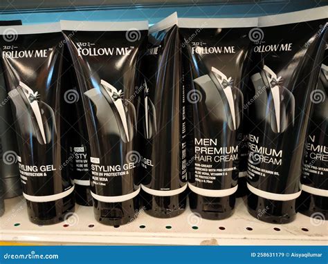 Men`s Hair Creams and Gels on Display for Sale in a Shop. Packed in ...
