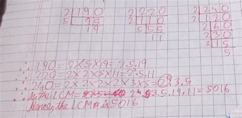 Lcm of 190, 220, 240 - Brainly.in