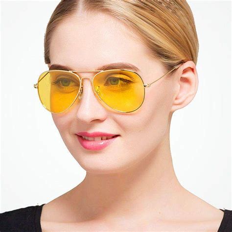 Yellow Candy Night Vision Aviator Sunglasses For Men And Women – JACK MARC