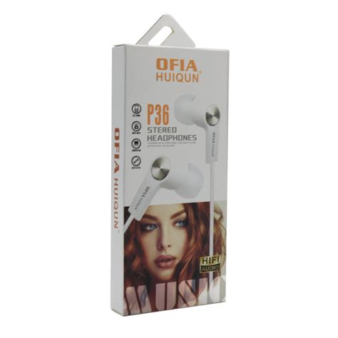 Handsfree slusalice OFIA univerzalne 3.5mm P36 belo-zlatne - Mob-Shop
