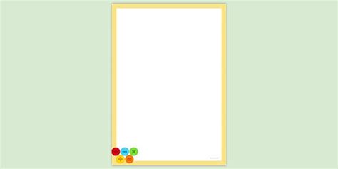 Simple Blank Maths Division Page Border | Page Borders