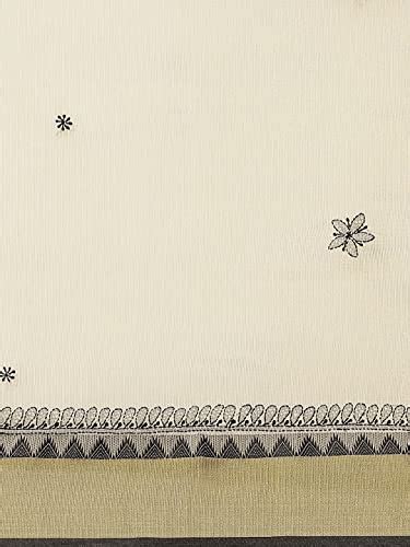 Buy Ada Hand Embroidered Lucknow Chikankari Women's Kota Saree with ...