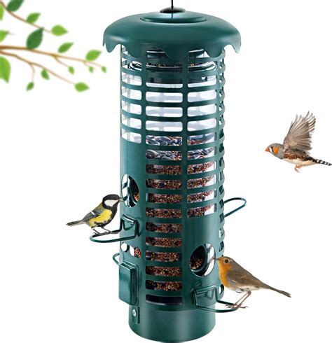 Amazon.com : Metal Squirrel Proof Bird Feeder,Bird Feeders for Outdoors ...